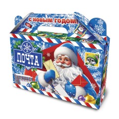 Подарок новогодний "ПОЧТА ДЕДА МОРОЗА", НАБОР конфет 700 г, картонная коробка, МОСУПАК, 13073/МГ26001 - фото 2