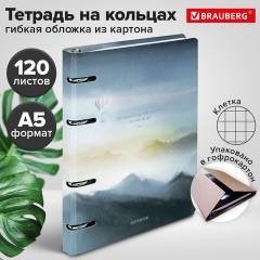 Тетрадь на кольцах А5 160х212 мм, 120 листов, картон, матовая ламинация, клетка, BRAUBERG, "В горах", 404724 Тетрадь на кольцах А5 160х212 мм, 120 листов, картон, матовая ламинация, клетка, BRAUBERG, "В горах", 404724 - фото 11