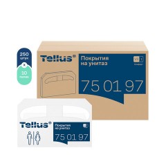 Покрытия на унитаз Tellus/TORK (Система V1), 1/2 сложения, КОМПЛЕКТ 250 шт., 37х41 см, Advanced, белые, 750197 - фото 5