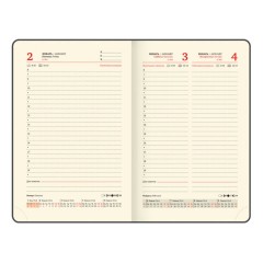 Ежедневник датированный 2026, МАЛЫЙ ФОРМАТ 100х150 мм, А6, BRAUBERG "Imperial", под кожу, бордо, 117254 - фото 12