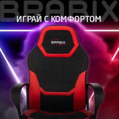 Кресло компьютерное BRABIX "Alpha GM-018", ткань/экокожа, черное/красное, 532637, GM-018_532637 Кресло компьютерное BRABIX "Alpha GM-018", ткань/экокожа, черное/красное, 532637, GM-018_532637 - фото 17