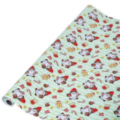 Бумага упаковочная мелованная BIG SIZE новогодняя "Гномики", 0,7х10 м, ЗОЛОТАЯ СКАЗКА, 592195 - фото 4