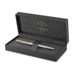 Ручка шариковая PARKER "Sonnet Core Stainless Steel GT", корпус серебро, позолота, черная, 1931507 Ручка шариковая PARKER "Sonnet Core Stainless Steel GT", корпус серебро, позолота, черная, 1931507 - фото 4