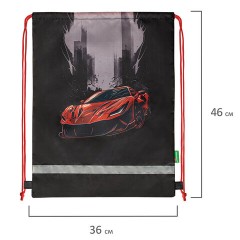 Мешок для обуви BRAUBERG KIDS, светоотражающая полоса, 46х36 см, "Red car", 272392 Мешок для обуви BRAUBERG KIDS, светоотражающая полоса, 46х36 см, "Red car", 272392 - фото 7
