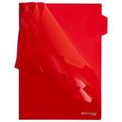 Папка-уголок 3 отделения, жесткая, непрозрачная, А4, BRAUBERG "SPECIAL", красная, 0,15 мм, 273064 - фото 4