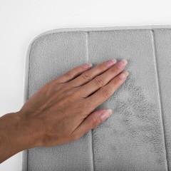 Комплект ковриков MEMORY EFFECT для ванной 50х80 см и туалета 40х60 см светло-серый LAIMA HOME, 608446 Комплект ковриков MEMORY EFFECT для ванной 50х80 см и туалета 40х60 см светло-серый LAIMA HOME, 608446 - фото 8