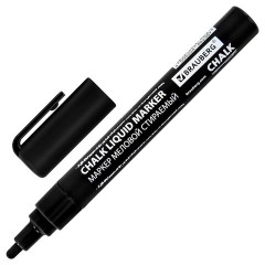 Маркер меловой CHALK LIQUID MARKER, ЧЕРНЫЙ, 3 мм, стираемый, BRAUBERG "CHALK", 152600 - фото 2