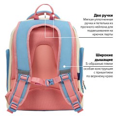 Рюкзак BRAUBERG CLASSIC, легкий каркас, премиум материал, "Tender", бежевый, 37х32х21 см, 272090 Рюкзак BRAUBERG CLASSIC, легкий каркас, премиум материал, "Tender", бежевый, 37х32х21 см, 272090 - фото 16