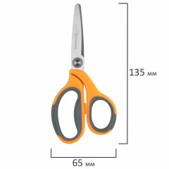 Ножницы BRAUBERG "PROFESSIONAL" 3 шт. (135, 180, 210 мм), серо-оранжевые ручки, ВЫГОДНАЯ УПАКОВКА, 272981 Ножницы BRAUBERG "PROFESSIONAL" 3 шт. (135, 180, 210 мм), серо-оранжевые ручки, ВЫГОДНАЯ УПАКОВКА, 272981 - фото 8