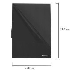 Папка-уголок жесткая прозрачная А4 BRAUBERG UNIVERSAL, черная, 0,15 мм, со штрихкодом, 273051 - фото 7