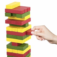 Игра настольная "ЦВЕТНАЯ БАШНЯ", 54 окрашенных деревянных блока + кубик, BRAUBERG HOBBY, 665493 - фото 7