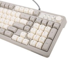 Клавиатура проводная USB, 102+98 клавиш, LED-подсветка, SONNEN K620, слоновая кость / серая, 513950 - фото 15