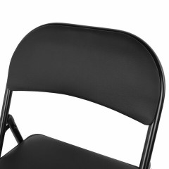 Стул складной BRABIX "Golf Plus CF-003 КОМФОРТ", черный каркас, кожзам черный, В КОРОБЕ, 533026 - фото 10