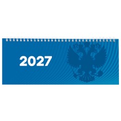 Планинг датированный 2027 285х112 мм, STAFF, гребень, картонная обложка, 64 листа, "Символика РФ", 117853 - фото 2