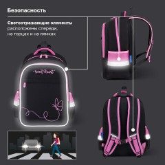 Рюкзак BRAUBERG FAVOUR, 2 отделения, 3 кармана, "Парящая бабочка", вышивка, 40х29х15 см, 274433 - фото 14