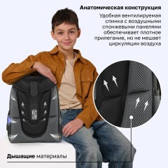 Ранец BRAUBERG PREMIUM, 2 отделения, с брелоком, "Быстрая машина", 38х29х16 см, 270600 - фото 14