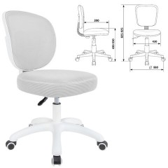 Кресло детское BRABIX KIDS "MG-230", без подлокотников, сетка/ткань TW, серое, 533321 - фото 2