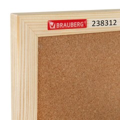 Доска пробковая для объявлений 90х120 см, деревянная рамка, BRAUBERG Wood, 238312 - фото 3