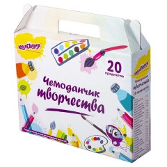 Набор для творчества в подарочной коробке ЮНЛАНДИЯ "ЧЕМОДАНЧИК ТВОРЧЕСТВА" 20 предметов, 880124 Набор для творчества в подарочной коробке ЮНЛАНДИЯ "ЧЕМОДАНЧИК ТВОРЧЕСТВА" 20 предметов, 880124 - фото 4