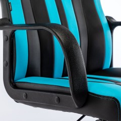 Кресло компьютерное BRABIX "Stripe GM-202", экокожа, черное/голубое, 532509 Кресло компьютерное BRABIX "Stripe GM-202", экокожа, черное/голубое, 532509 - фото 10