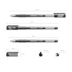 Ручки гелевые для ЕГЭ и ОГЭ ERICH KRAUSE G-Tone Stick Original, 0,5 мм, ЧЕРНЫЕ, набор 2 штуки, 39516 - фото 2