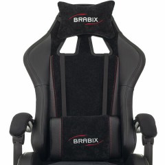 Кресло компьютерное BRABIX "Striker GM-121", синхромеханизм, 2 подушки, экокожа/велюр, черное, 532962 Кресло компьютерное BRABIX "Striker GM-121", синхромеханизм, 2 подушки, экокожа/велюр, черное, 532962 - фото 10