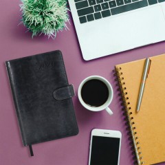 Ежедневник датированный 2026 А5 138x213 мм, BRAUBERG "Legend", под кожу, застежка, серый, 117068 - фото 5