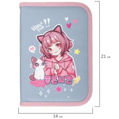Пенал BRAUBERG, 1 отделение, 2 откидные планки, полиэстер, 21х14 см, "Anime friends", 272319 Пенал BRAUBERG, 1 отделение, 2 откидные планки, полиэстер, 21х14 см, "Anime friends", 272319 - фото 7