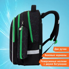 Рюкзак SNOOBAG (СНУБЭГ) MIND с пеналом в комплекте, 2 отделения, "Неоновый паук", 40х28х18 см, 274444 - фото 14