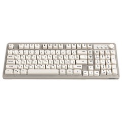 Клавиатура проводная USB, 102+98 клавиш, LED-подсветка, SONNEN K620, слоновая кость / серая, 513950 - фото 7