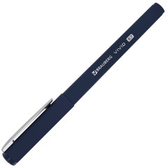 Ручки шариковые с грипом BRAUBERG "VIVID", НАБОР 3 ШТУКИ, СИНИЕ, SOFT TOUCH покрытие, узел 0,7 мм, линия письма 0,35 мм, 144401 - фото 6