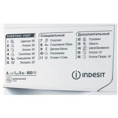Стиральная машина INDESIT EWSB 5085 CIS, 800 об/мин, 5 кг, фронтальная загрузка, 16 программ, белая, 869991565300 - фото 7