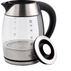 Чайник SCARLETT SC-EK27G13, 2 л, 2200 Вт, закрытый нагревательный элемент, стекло, стальной Чайник SCARLETT SC-EK27G13, 2 л, 2200 Вт, закрытый нагревательный элемент, стекло, стальной - фото 3