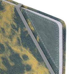 Блокнот А5 135x210 мм BRAUBERG "Denim", ткань/экокожа, резинка, держатель, 80 л., клетка, синий, 117139 - фото 6