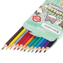 Карандаши цветные кросс-серия "МИЛЫЕ КОТЫ", 12 цветов, трехгранные, BRAUBERG, 182109 - фото 5