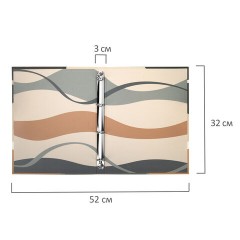 Папка-портфолио универсальная, 4 кольца, 20 файлов, 7БЦ матовая, BRAUBERG "Abstraction", 117555 - фото 2