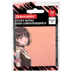 Блок самоклеящийся (стикеры) BRAUBERG ANIME, 73х73 мм, 20 листов, 116708 - фото 4