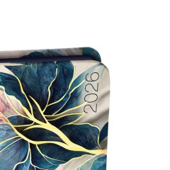 Еженедельник датированный 2026 МАЛЫЙ ФОРМАТ 95х155 мм, А6, BRAUBERG "Vista", под кожу, "Цветы", 117204 - фото 3