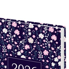 Ежедневник датированный 2026 145х215 мм, А5, STAFF, ламинированная обложка, "Flowers", 117318 - фото 4