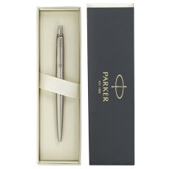 Ручка шариковая PARKER "Jotter Core Stainless Steel CT", ежедневник А5 черный, пакет, 880891 - фото 3