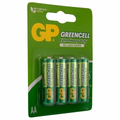 Батарейки КОМПЛЕКТ 4 шт., GP GreenCell AA (R6, 15G), солевые, пальчиковые, блистер, 15G-2CR4 Батарейки КОМПЛЕКТ 4 шт., GP GreenCell AA (R6, 15G), солевые, пальчиковые, блистер, 15G-2CR4 - фото 3