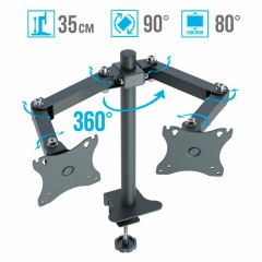 Кронштейн для двух мониторов К-502 VESA 75х75-100х100, 17"-32", до 16 кг, РЭМО, 4603225012979, 960059 Кронштейн для двух мониторов К-502 VESA 75х75-100х100, 17"-32", до 16 кг, РЭМО, 4603225012979, 960059 - фото 2