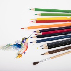 Карандаши цветные акварельные BRAUBERG 12 цветов с КИСТЬЮ, шестигранные, грифель 3 мм, натуральное дерево, 181848 Карандаши цветные акварельные BRAUBERG 12 цветов с КИСТЬЮ, шестигранные, грифель 3 мм, натуральное дерево, 181848 - фото 6