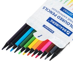 Карандаши цветные BRAUBERG, 12 цветов, шестигранные, грифель 3,3 мм, черное дерево, 181856 Карандаши цветные BRAUBERG, 12 цветов, шестигранные, грифель 3,3 мм, черное дерево, 181856 - фото 2