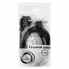 Кабель питания 1,8 м, CABLEXPERT, Schuko-C13, 3x0,5 мм2, 6 A, с заземлением, черный, PC-186 Кабель питания 1,8 м, CABLEXPERT, Schuko-C13, 3x0,5 мм2, 6 A, с заземлением, черный, PC-186 - фото 2
