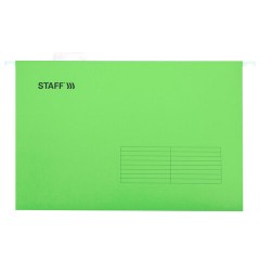 Подвесные папки A4/Foolscap (404х240 мм) до 80 л., КОМПЛЕКТ 10 шт., зеленые, картон, STAFF, 270934 Подвесные папки A4/Foolscap (404х240 мм) до 80 л., КОМПЛЕКТ 10 шт., зеленые, картон, STAFF, 270934 - фото 2