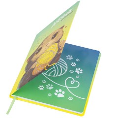 Дневник 1-11 класс 48 л., кожзам (твердая), печать, глиттер, ЮНЛАНДИЯ, "Котик", 107217 - фото 2