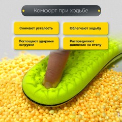 Стельки для обуви АНАТОМИЧЕСКИЕ С МАССАЖНЫМ ЭФФЕКТОМ, материал PU PRO, размер RU 39-44 / EU 40-45, с линиями выреза, SHEGRA (ШЕГРА), 700741 - фото 11