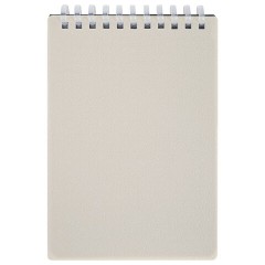 Блокнот МАЛЫЙ ФОРМАТ А6, 60 л., силиконовый гребень, обложка пластик, клетка, BRAUBERG, бежевый, 117563 - фото 2