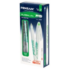 Ручка шариковая масляная PENSAN "Global-21", ЗЕЛЕНАЯ, корпус прозрачный, узел 0,5 мм, линия письма 0,3 мм, 2221, 2221/12 Ручка шариковая масляная PENSAN "Global-21", ЗЕЛЕНАЯ, корпус прозрачный, узел 0,5 мм, линия письма 0,3 мм, 2221, 2221/12 - фото 8